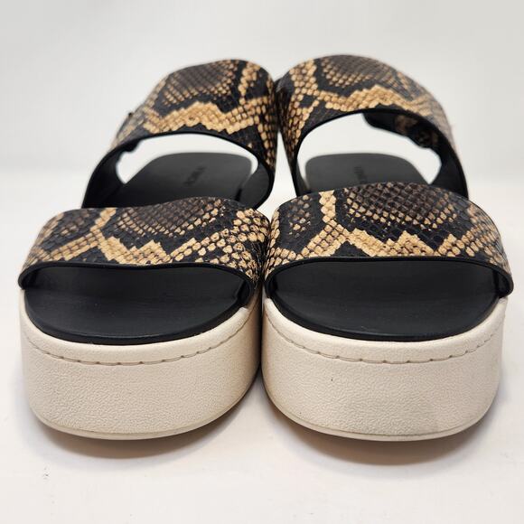 Vince Womens Westport Snake Print Leather Platform Sandals Size 7.5 M Strappy - Picture 4 of 9
